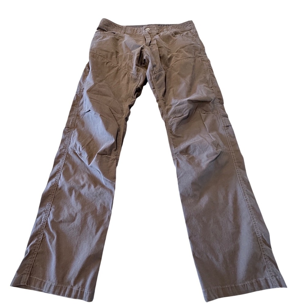 Kuhl Rydr Mens 36x32 Brown Hiking Pants Vented Crotch Articulated Knee RN108846